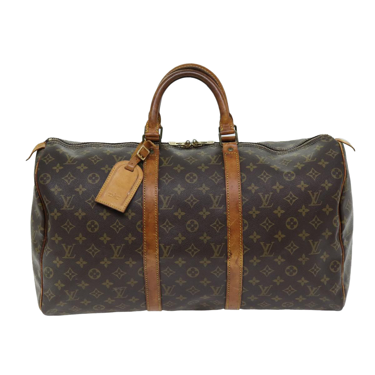 LOUIS VUITTON Monogram Keepall 50 Boston Bag M41426 LV 75916