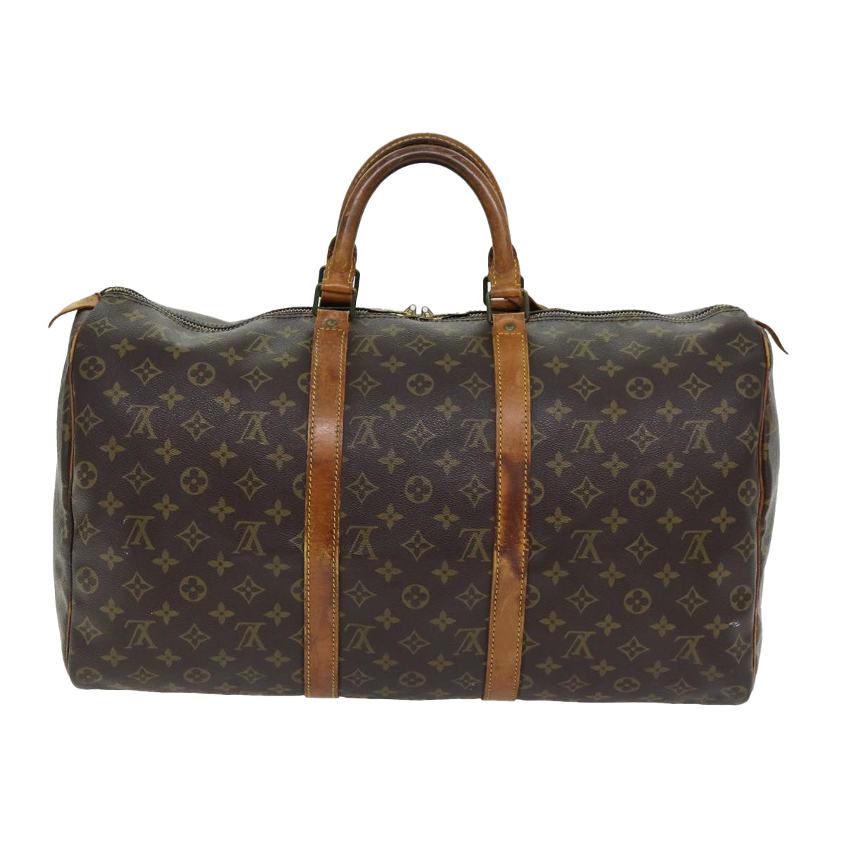 LOUIS VUITTON Monogram Keepall 50 Boston Bag M41426 LV 75916