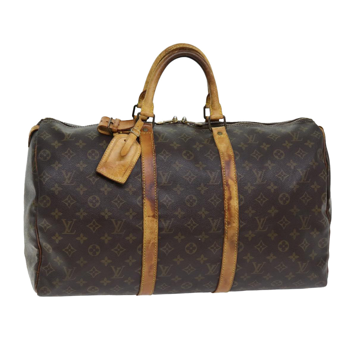 LOUIS VUITTON Monogram Keepall 50 Boston Bag M41426 LV 75917