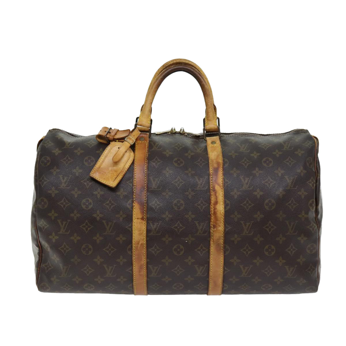 LOUIS VUITTON Monogram Keepall 50 Boston Bag M41426 LV 75917