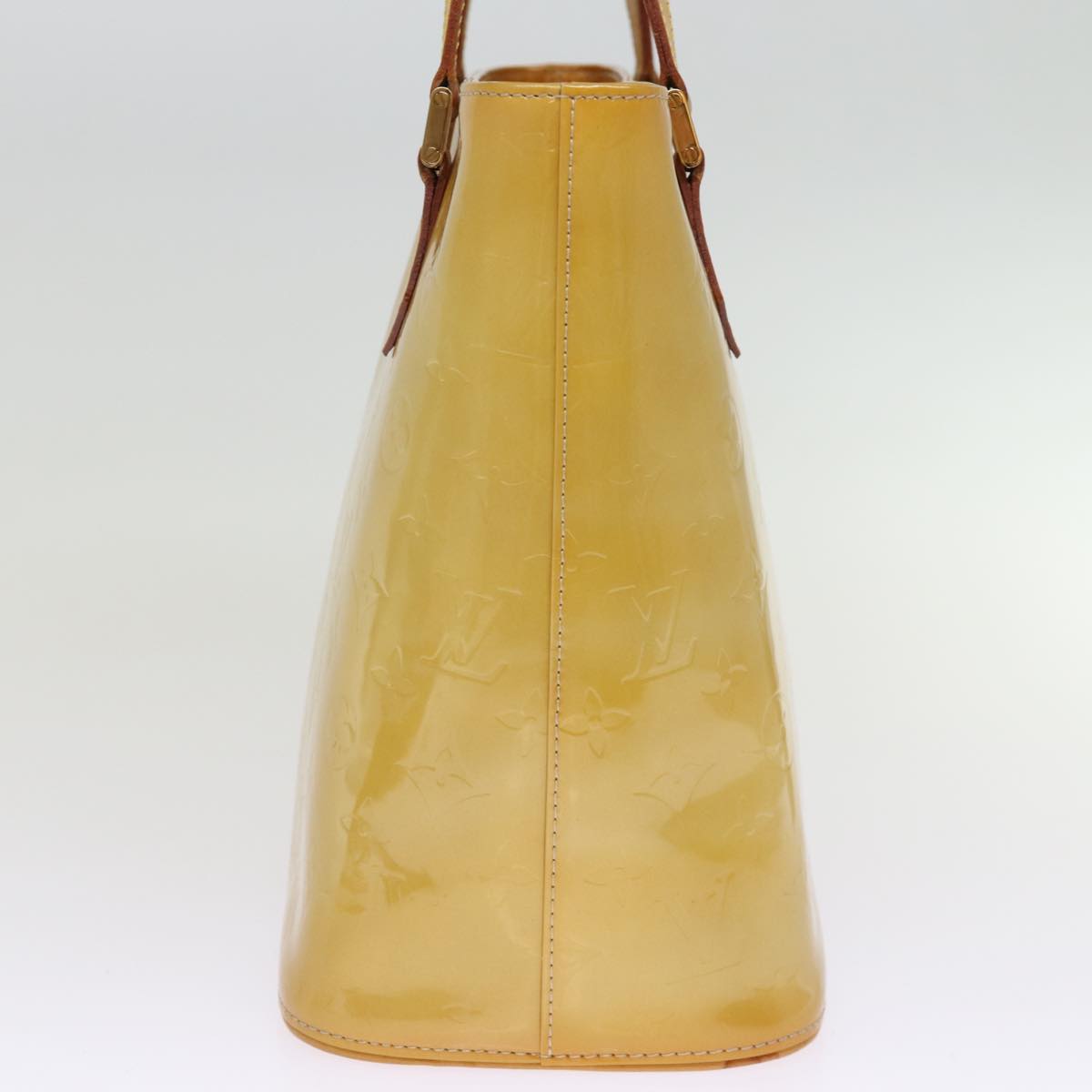 LOUIS VUITTON Monogram Vernis Houston Hand Bag Beige M91004 LV 75934