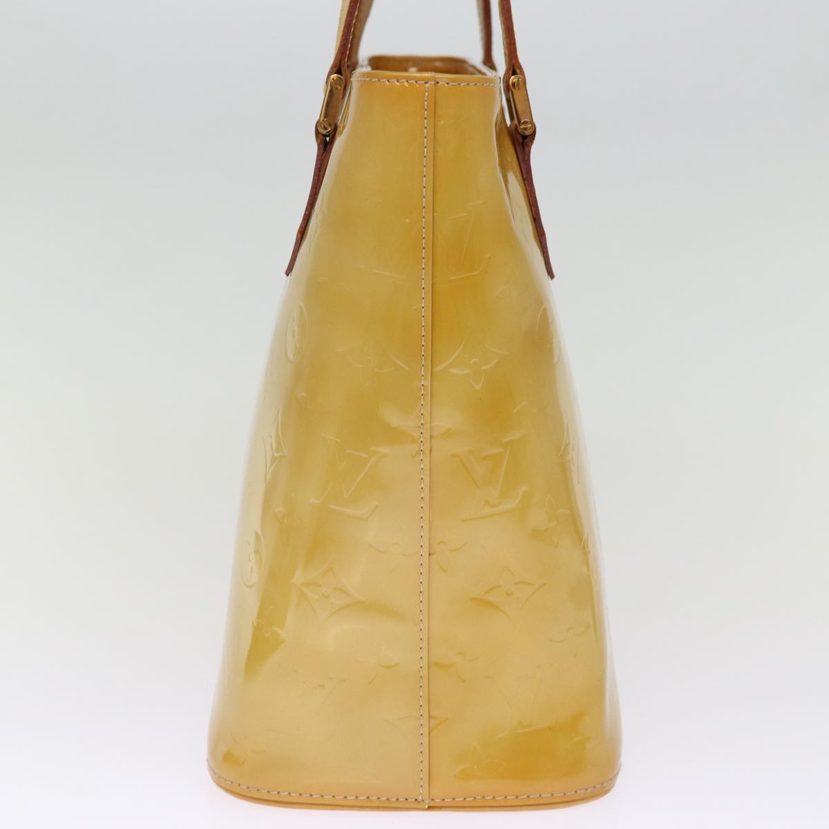 LOUIS VUITTON Monogram Vernis Houston Hand Bag Beige M91004 LV 75934