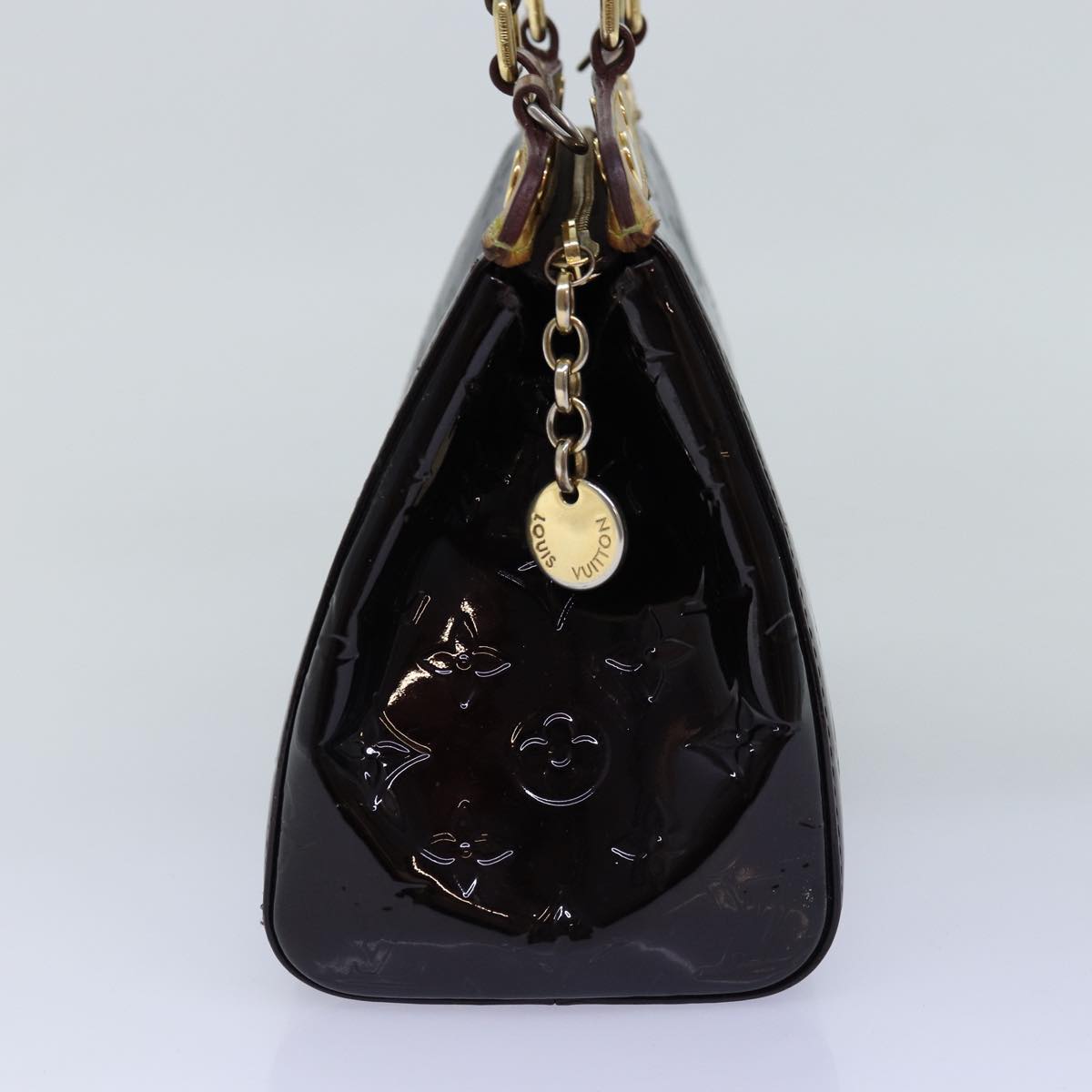 LOUIS VUITTON Monogram Vernis Brea PM Hand Bag Amarante M91622 LV 75936