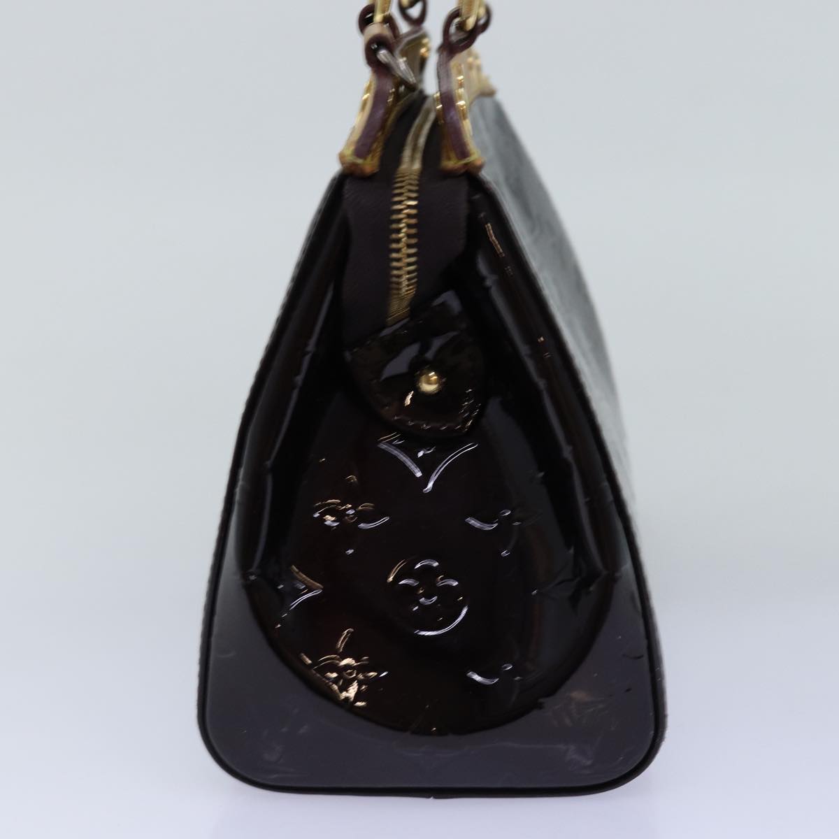 LOUIS VUITTON Monogram Vernis Brea PM Hand Bag Amarante M91622 LV 75936