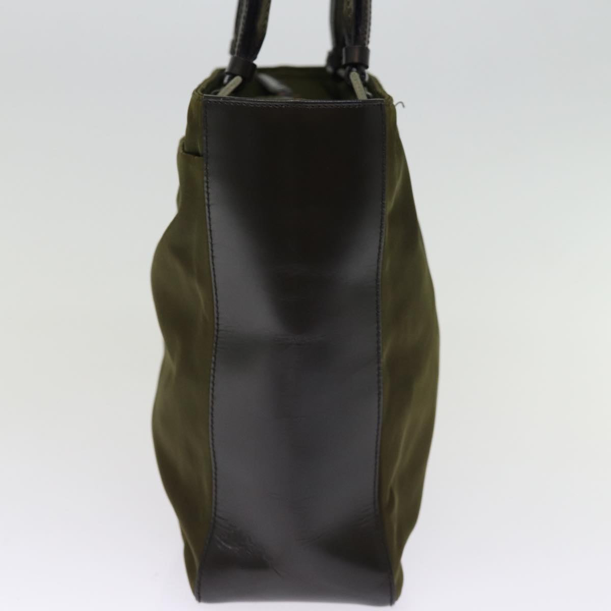 PRADA Hand Bag Nylon Khaki 75996