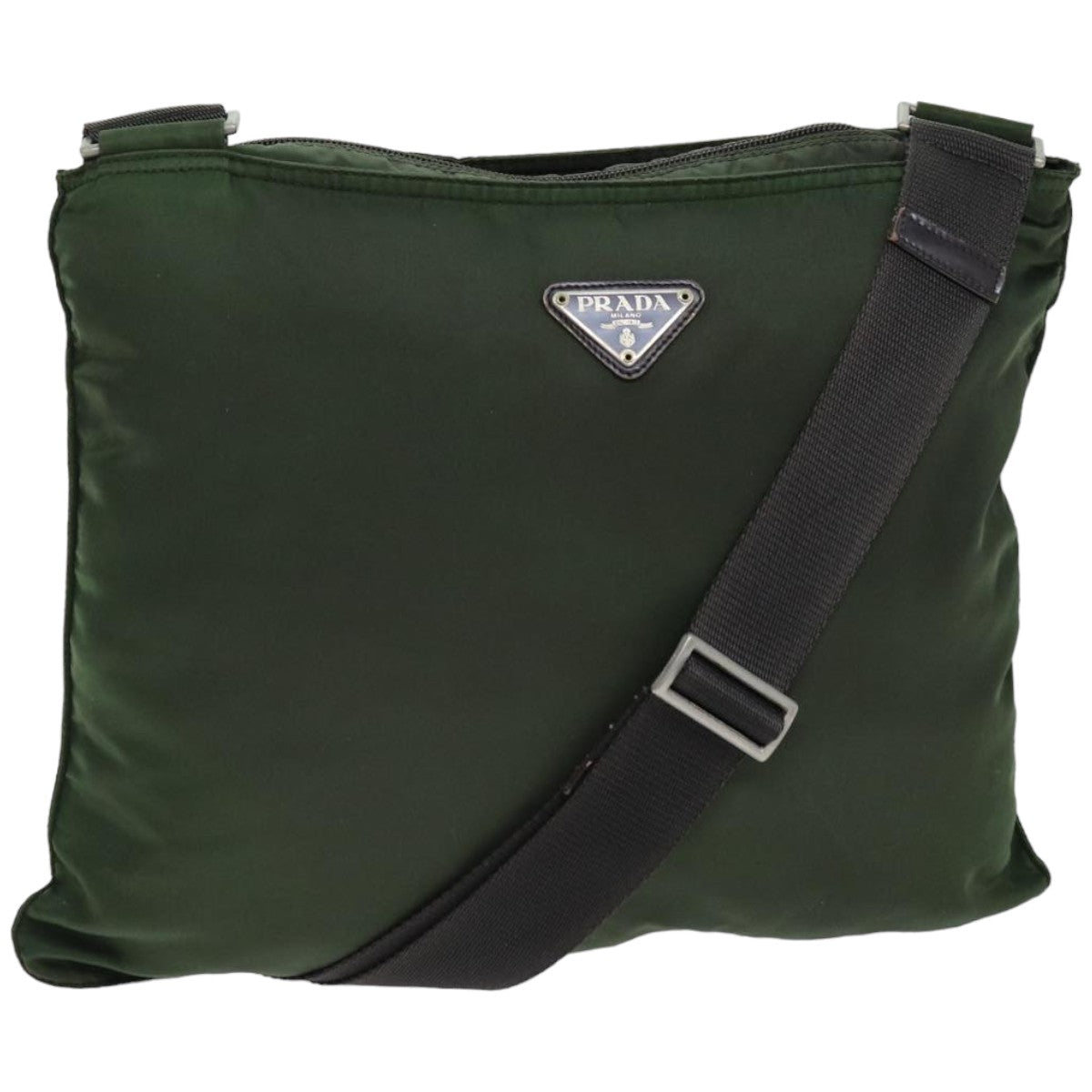 PRADA Shoulder Bag Nylon Khaki 75999
