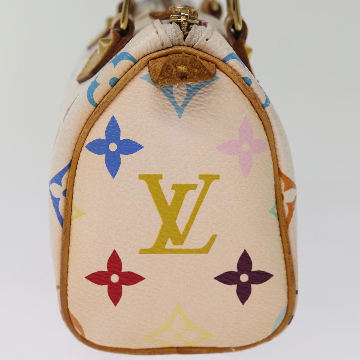 LOUIS VUITTON Monogram Multicolor Mini Speedy Hand Bag White M92645 76030
