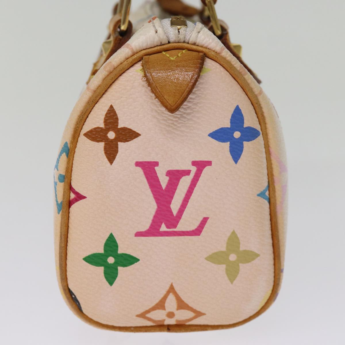 LOUIS VUITTON Monogram Multicolor Mini Speedy Hand Bag White M92645 76030