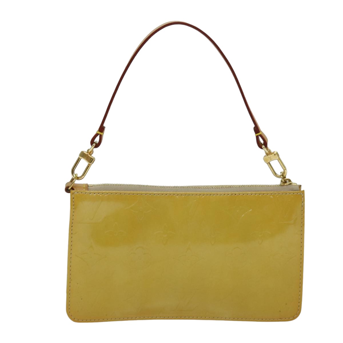 LOUIS VUITTON Monogram Vernis Lexington Pouch Beige M91010 LV 76031