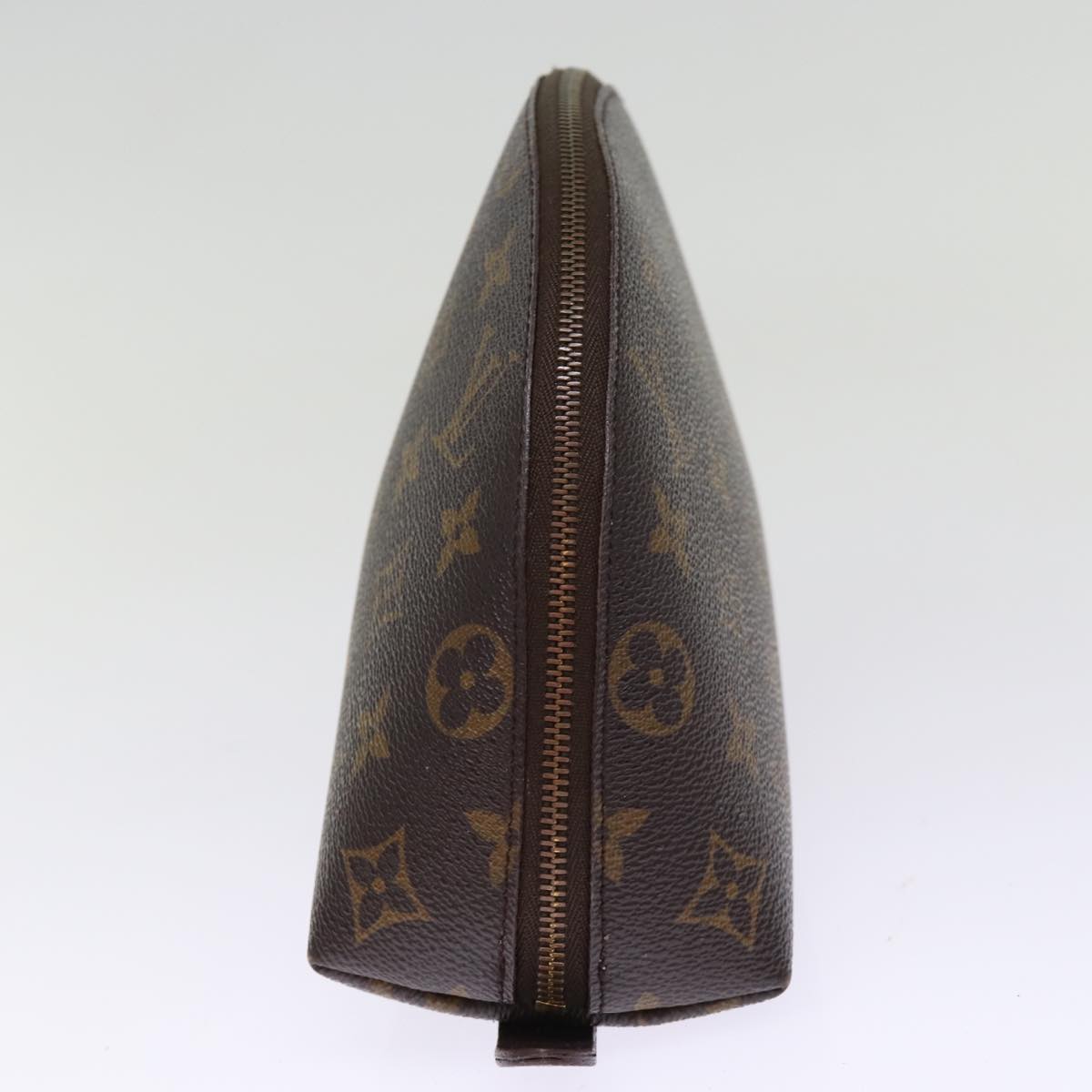 LOUIS VUITTON Monogram Trousse Demi Ronde Cosmetic Pouch M47520 LV 76034