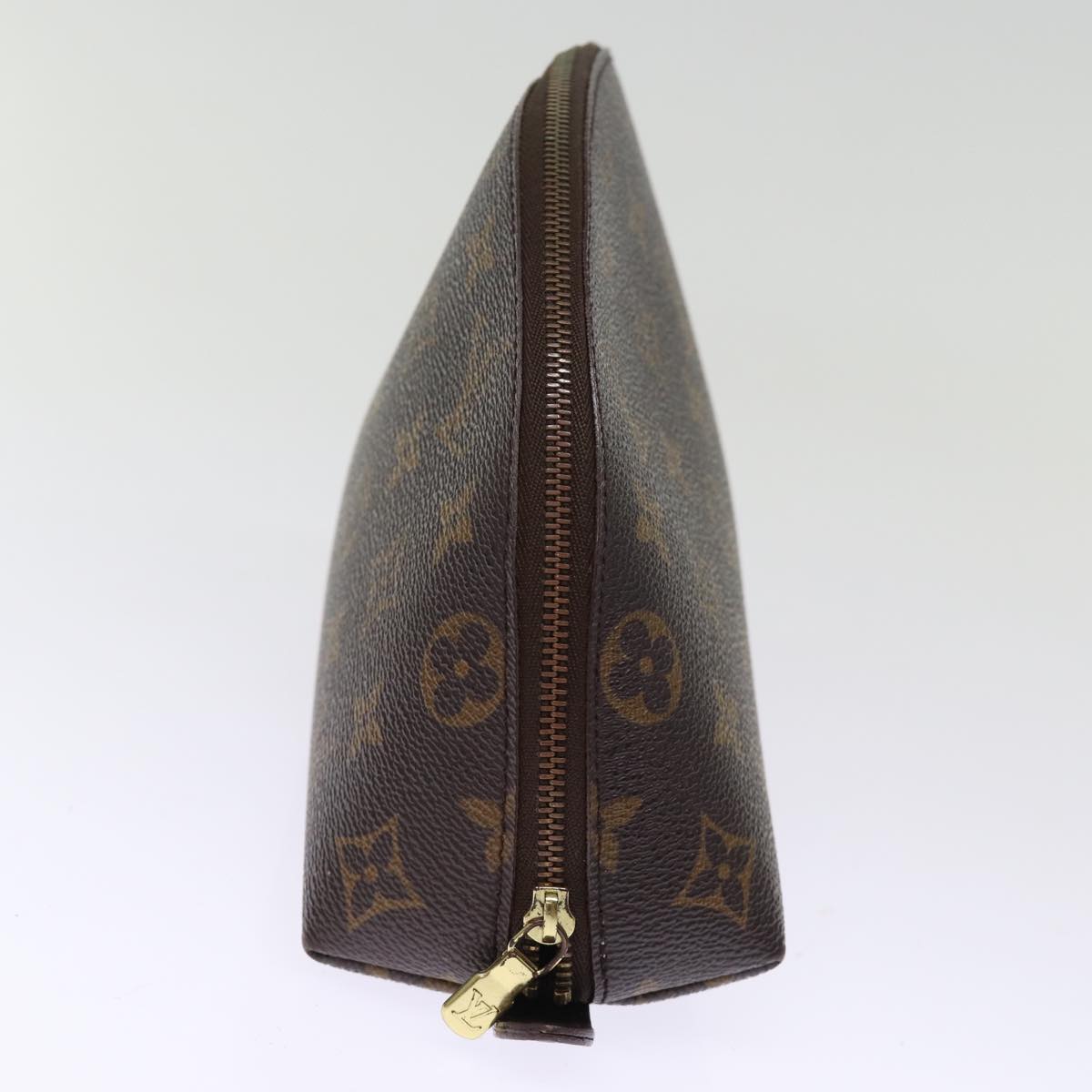 LOUIS VUITTON Monogram Trousse Demi Ronde Cosmetic Pouch M47520 LV 76034