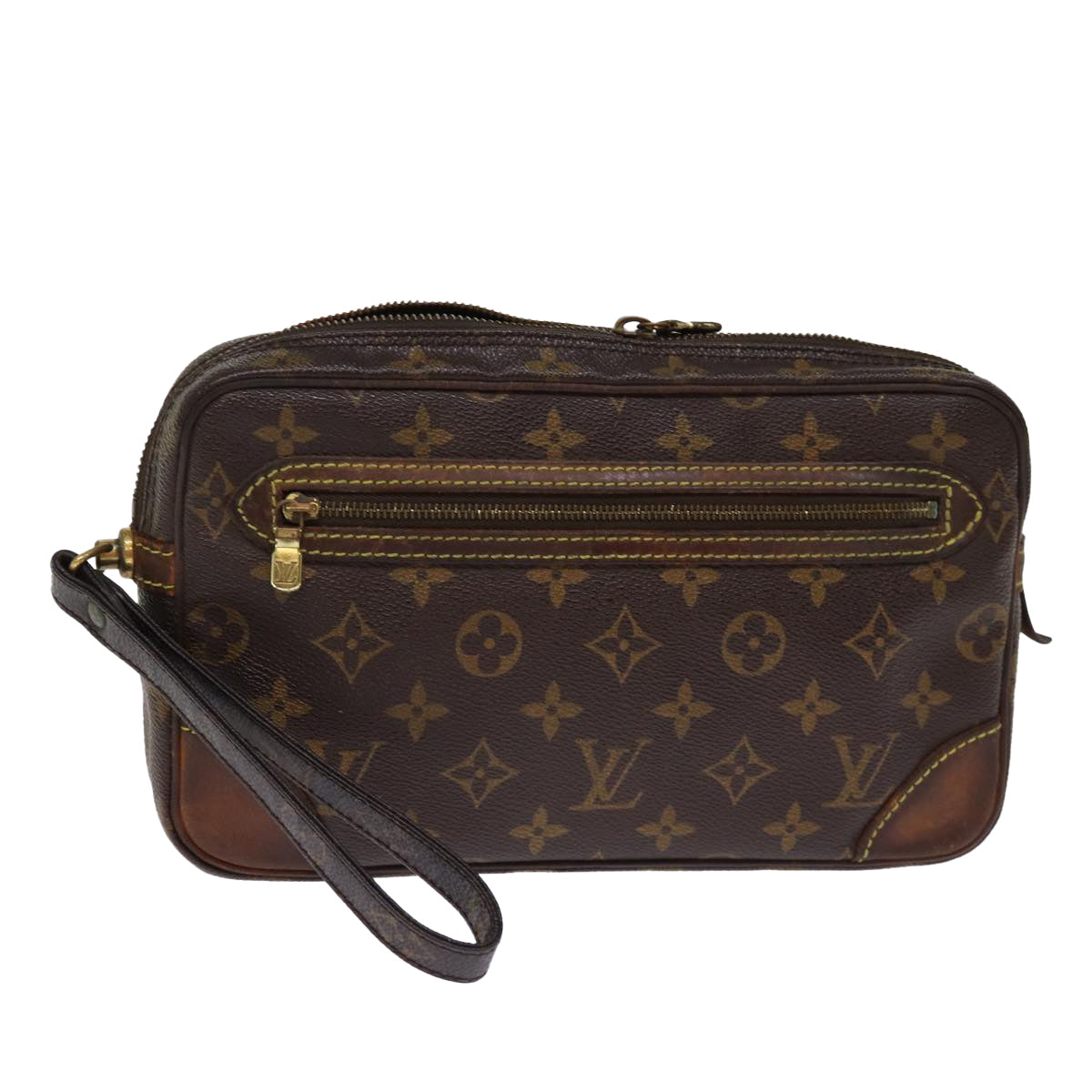 LOUIS VUITTON Monogram Marly Dragonne GM Clutch Bag M51825 LV 76036