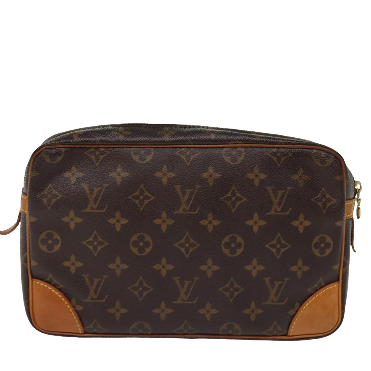 LOUIS VUITTON Monogram Compiegne 28 Clutch Bag M51845 LV 76040