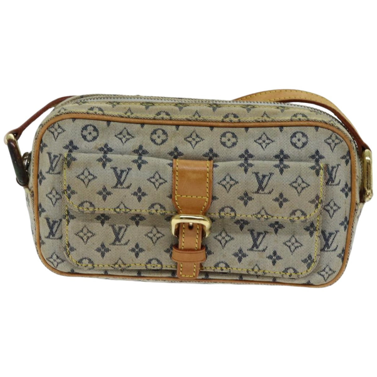 LOUIS VUITTON Monogram Mini Juliet MM Shoulder Bag Blue M92004 LV 76042