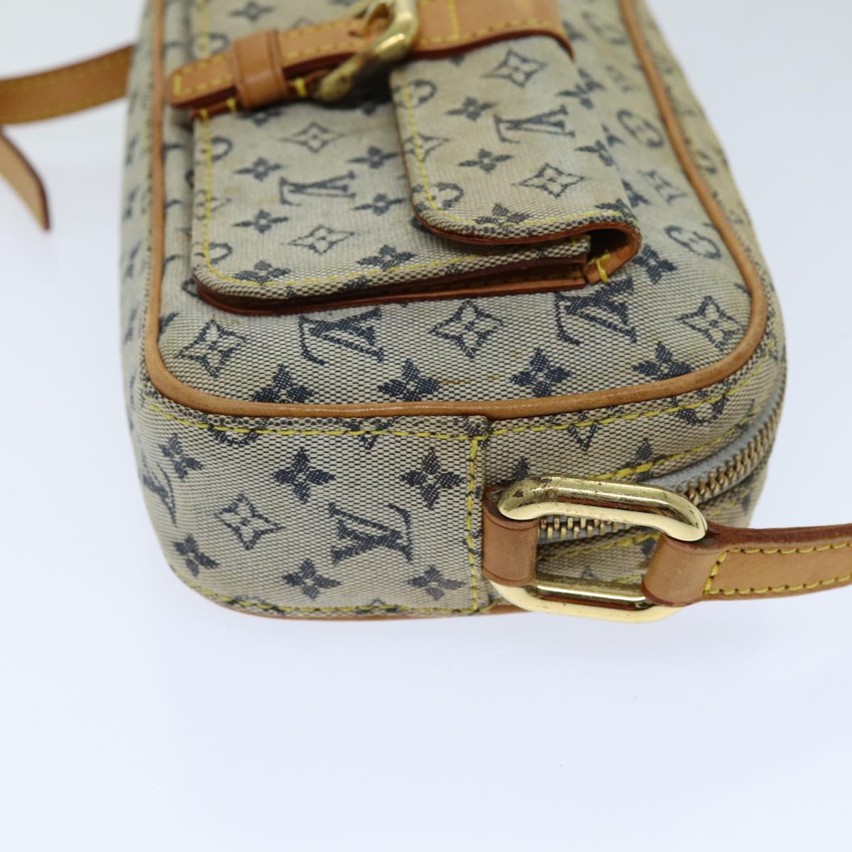 LOUIS VUITTON Monogram Mini Juliet MM Shoulder Bag Blue M92004 LV 76042