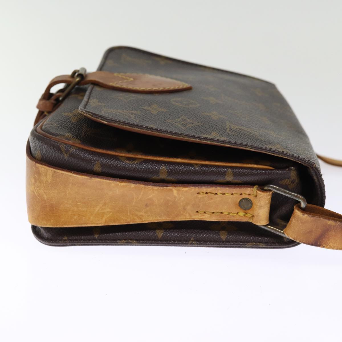 LOUIS VUITTON Monogram Cartouchiere MM Shoulder Bag M51253 LV 76044