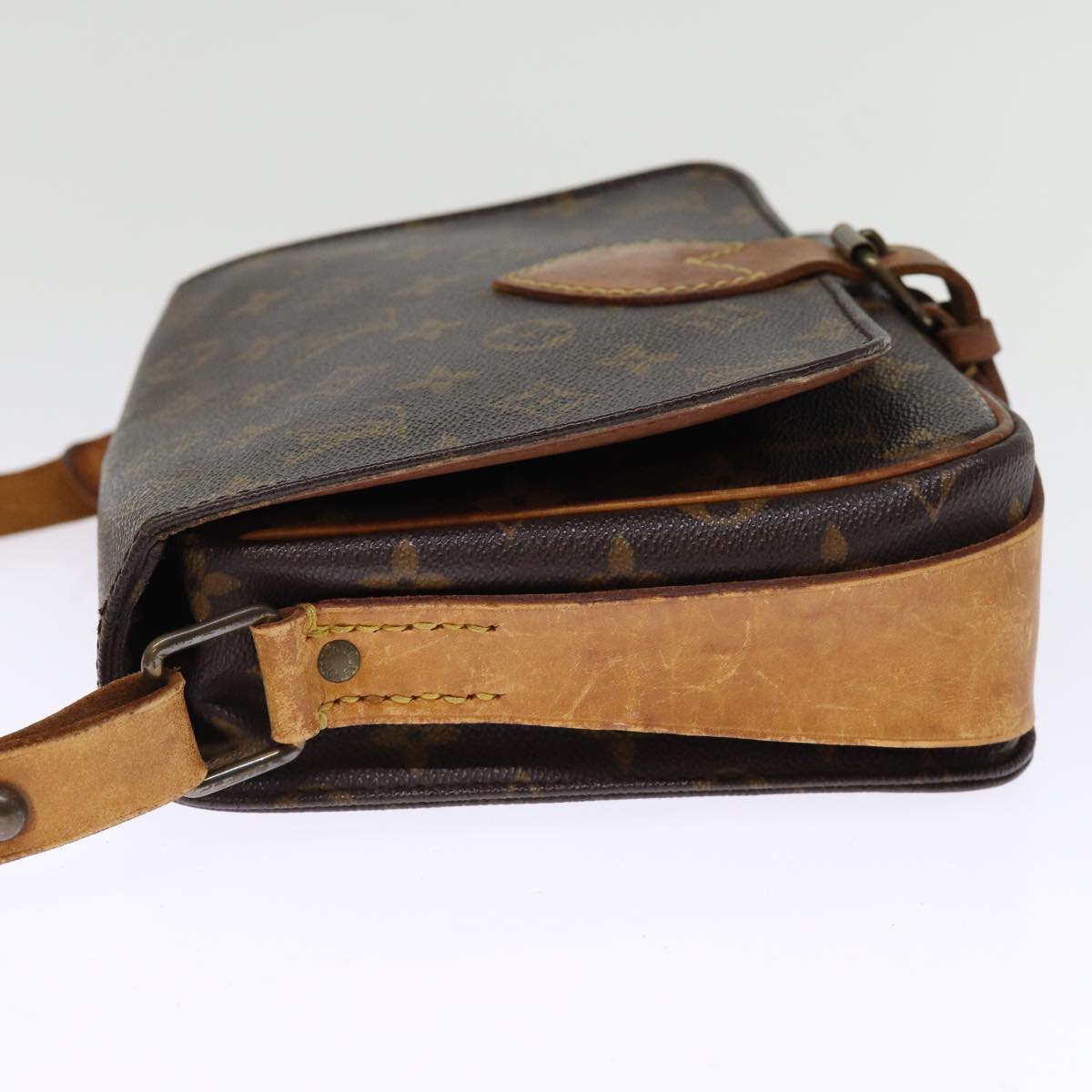 LOUIS VUITTON Monogram Cartouchiere MM Shoulder Bag M51253 LV 76044