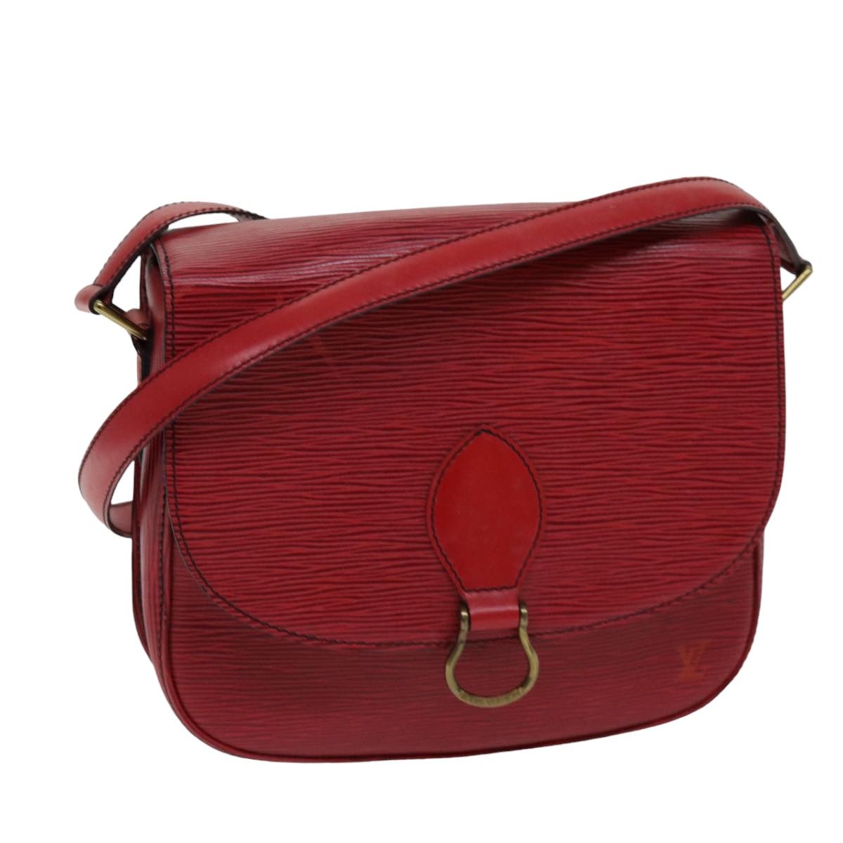 LOUIS VUITTON Epi Saint Cloud GM Shoulder Bag Red M52197 LV 76052
