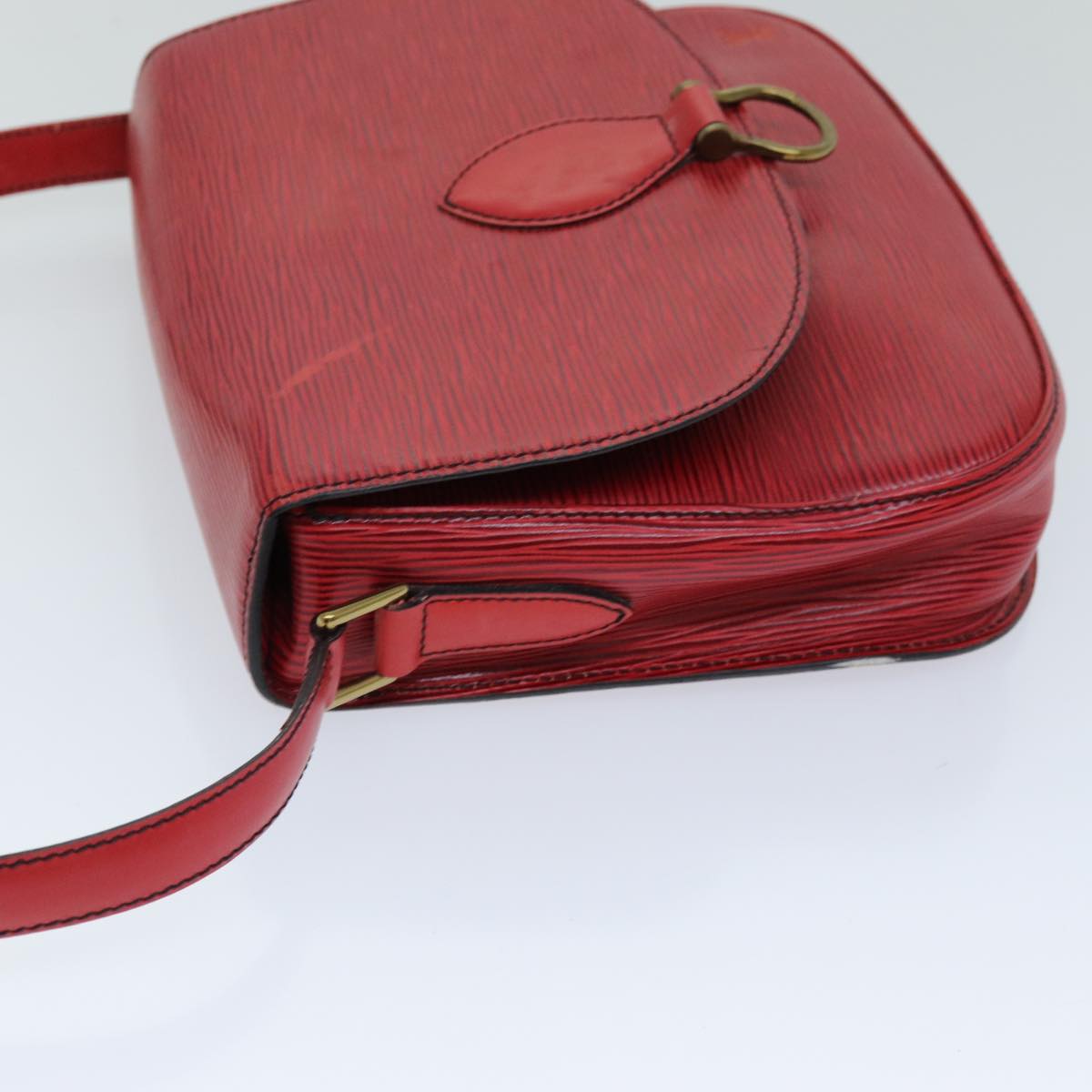LOUIS VUITTON Epi Saint Cloud GM Shoulder Bag Red M52197 LV 76052
