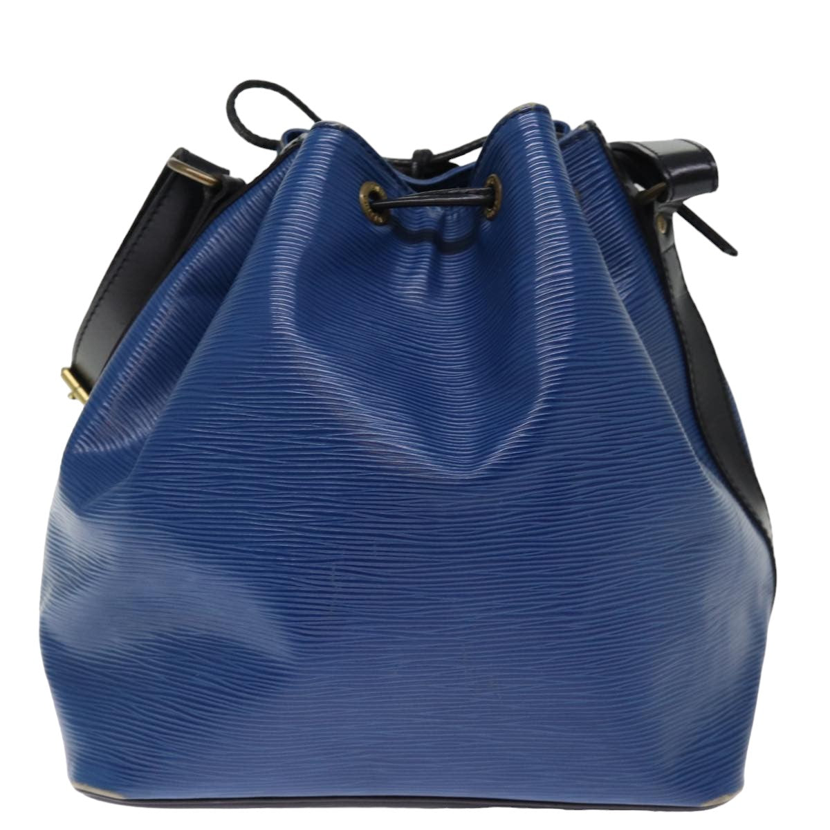 LOUIS VUITTON Epi Petit Noe Shoulder Bag Bicolor Black Blue M44152 LV 76067