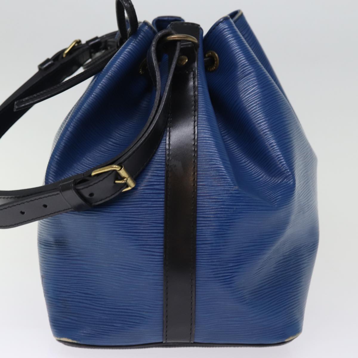 LOUIS VUITTON Epi Petit Noe Shoulder Bag Bicolor Black Blue M44152 LV 76067