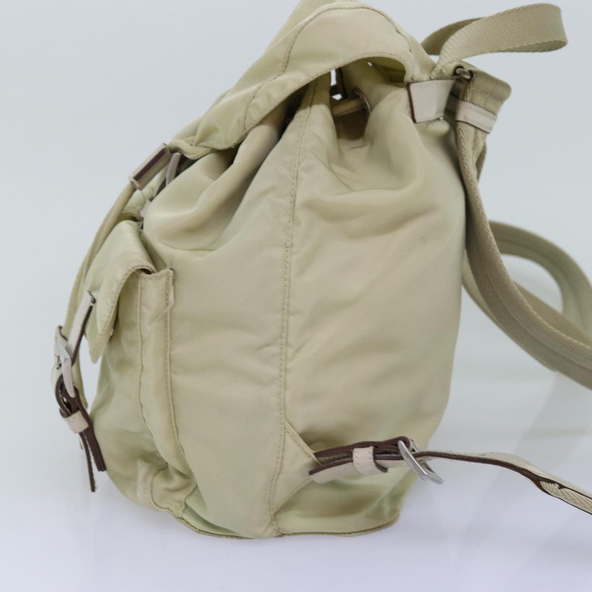 PRADA Backpack Nylon Cream 76124