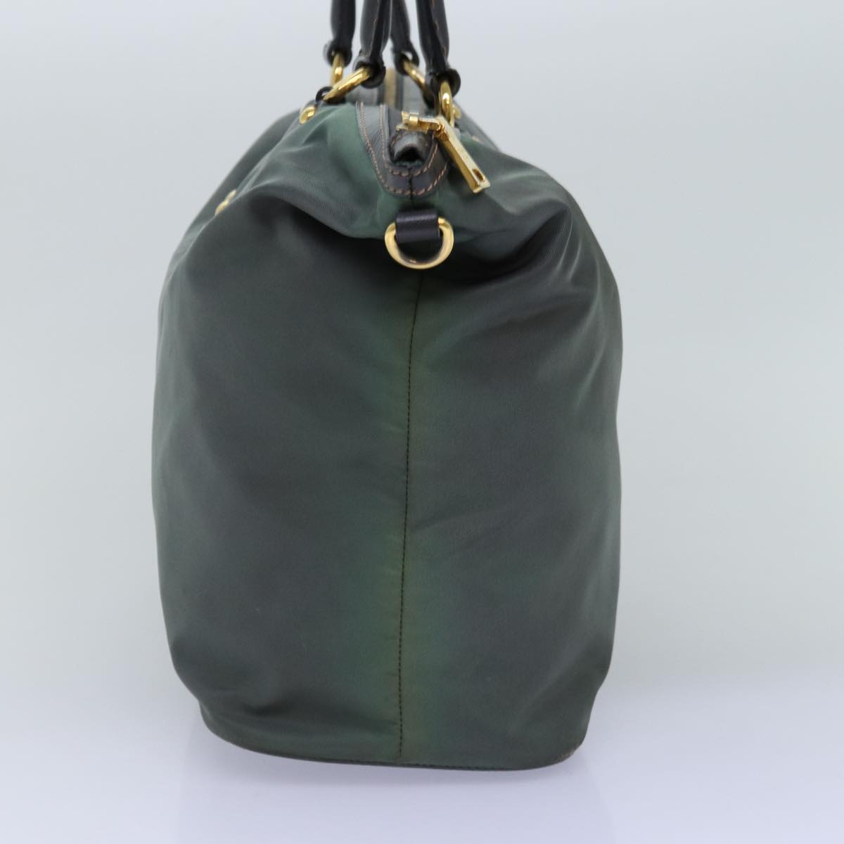 PRADA Hand Bag Nylon 2way Green 76129