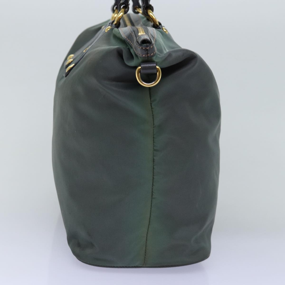 PRADA Hand Bag Nylon 2way Green 76129