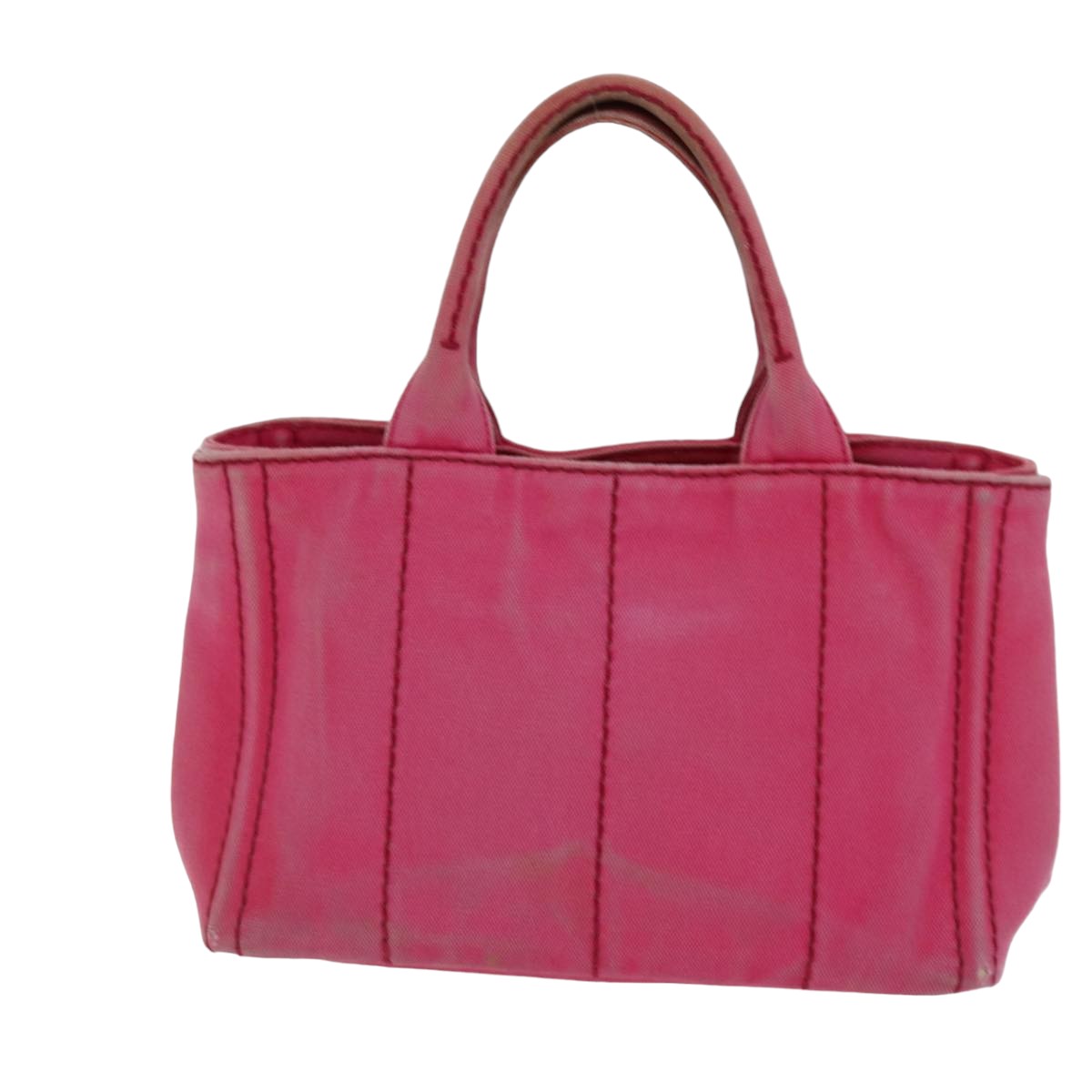 PRADA Canapa PM Hand Bag Canvas Pink 76130