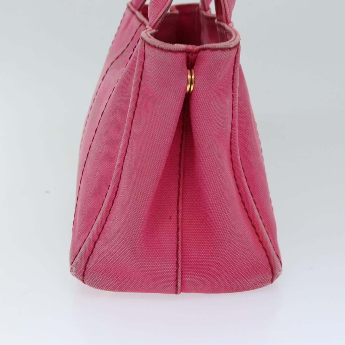 PRADA Canapa PM Hand Bag Canvas Pink 76130