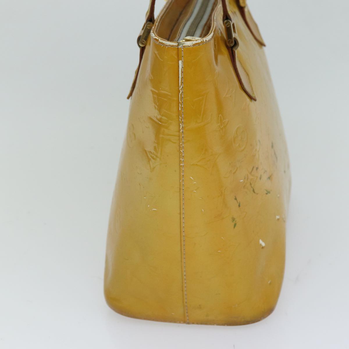 LOUIS VUITTON Monogram Vernis Houston Hand Bag Gris M91053 LV 76153