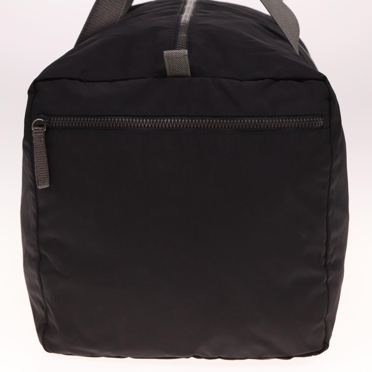 PRADA Boston Bag Nylon Black Gray 76178