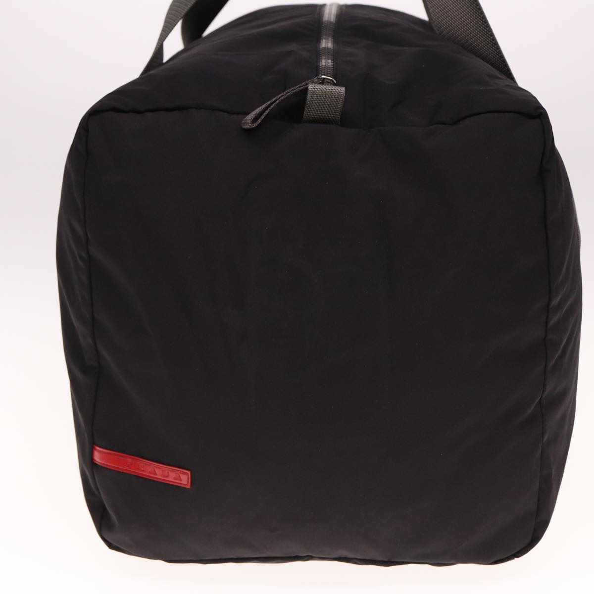 PRADA Boston Bag Nylon Black Gray 76178