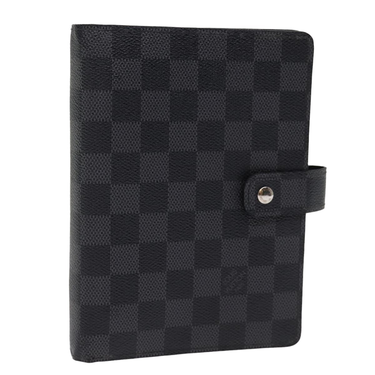 LOUIS VUITTON Damier Graphite Agenda MM Day Planner Cover R20242 LV 76213