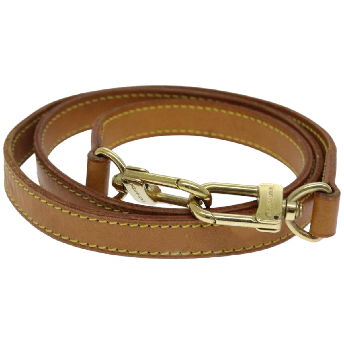 LOUIS VUITTON Shoulder Strap Leather 35.8"" Beige LV 76424