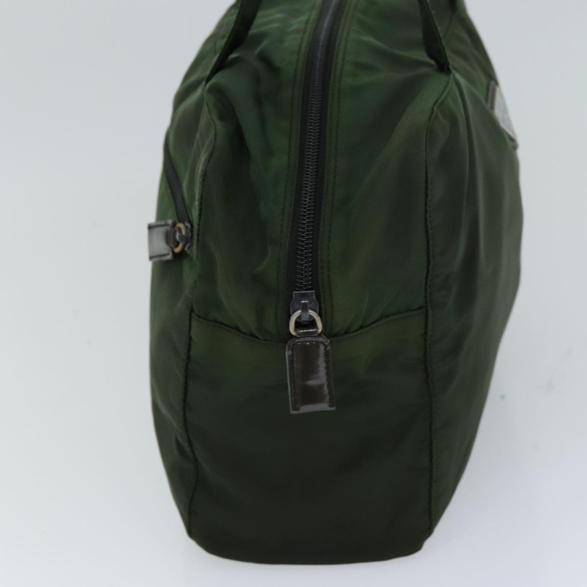 PRADA Hand Bag Nylon Khaki 76455