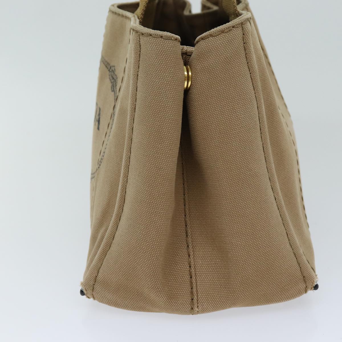 PRADA Canapa PM Hand Bag Canvas 2way Brown 76473