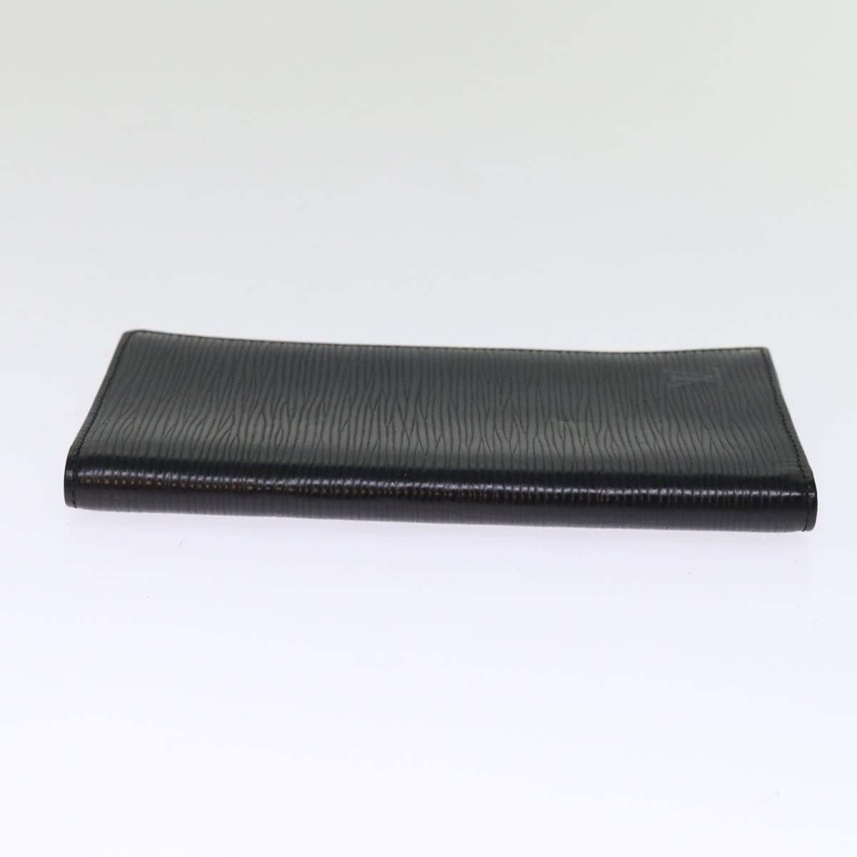 LOUIS VUITTON Epi Porte Cartes Credit Long Wallet Black M63212 LV 76607