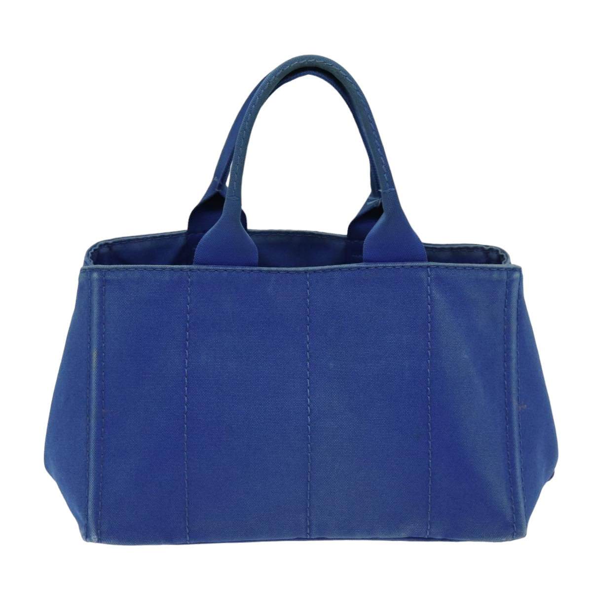 PRADA Canapa MM Hand Bag Canvas Blue 76639