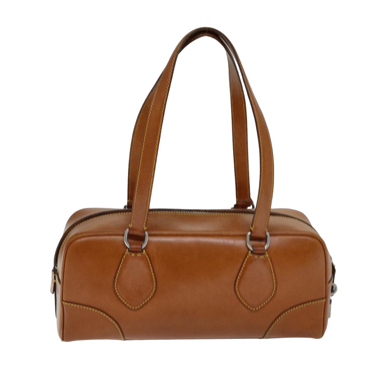 PRADA Shoulder Bag Leather Brown 76646