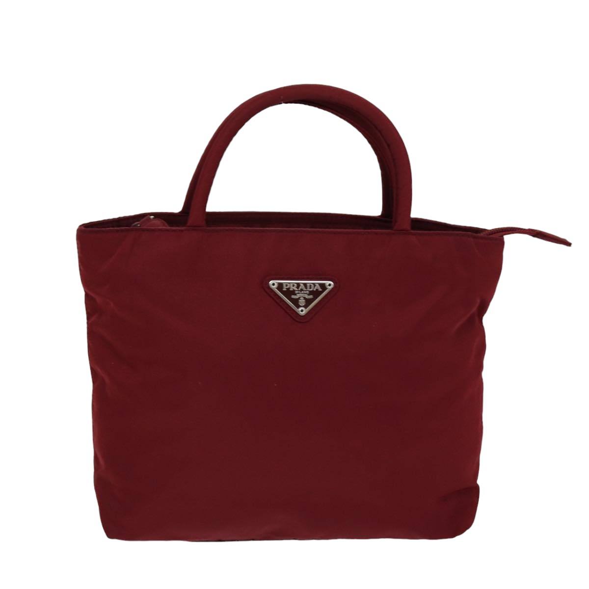 PRADA Hand Bag Nylon Red 76716