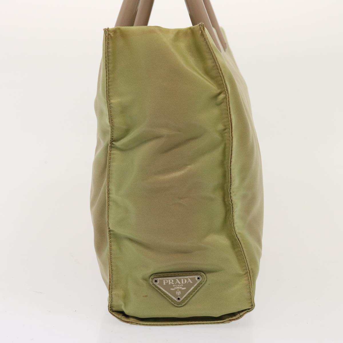 PRADA Hand Bag Nylon Khaki 76734