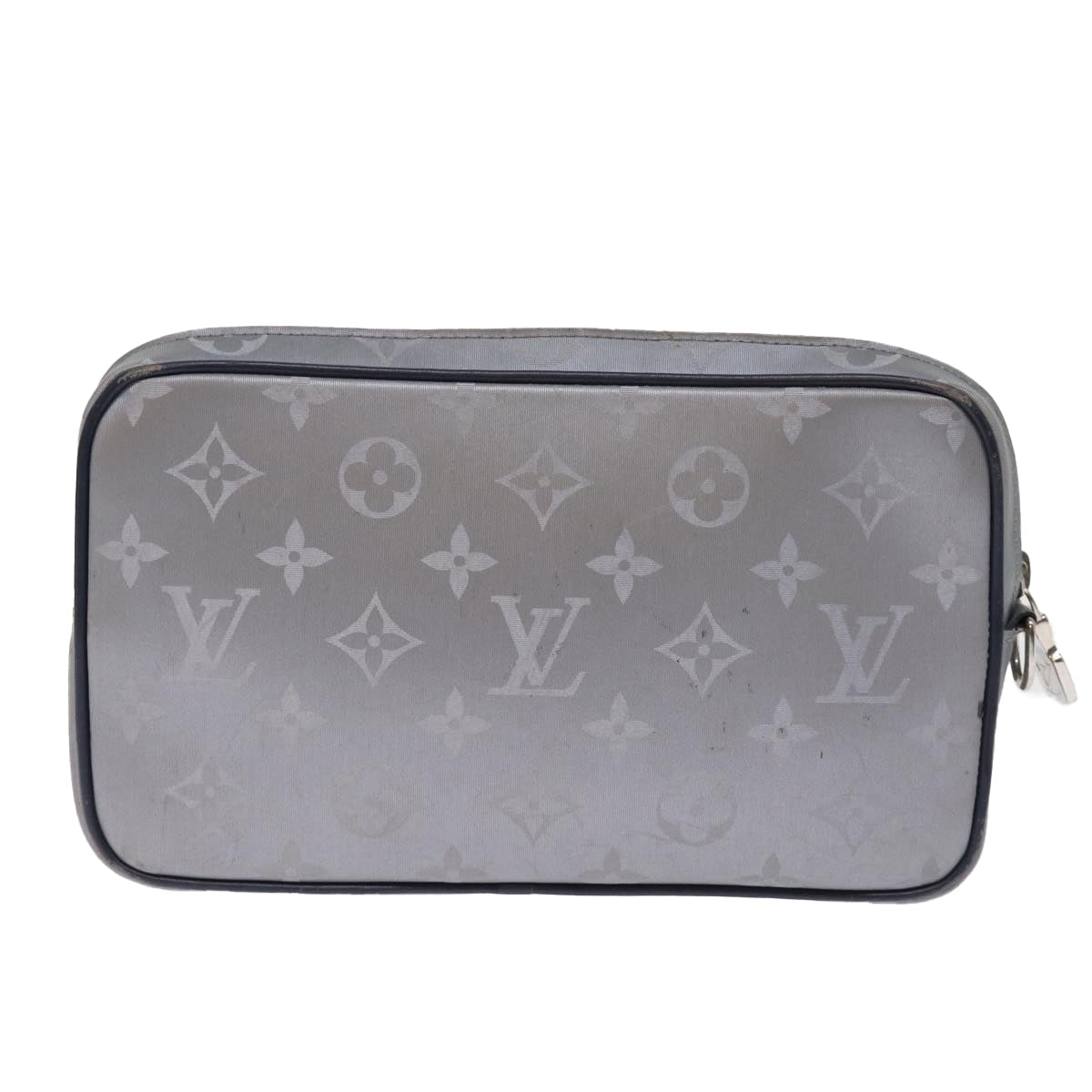 LOUIS VUITTON Monogram Satellite Alpha Clutch Bag Silver M44171 LV 76789