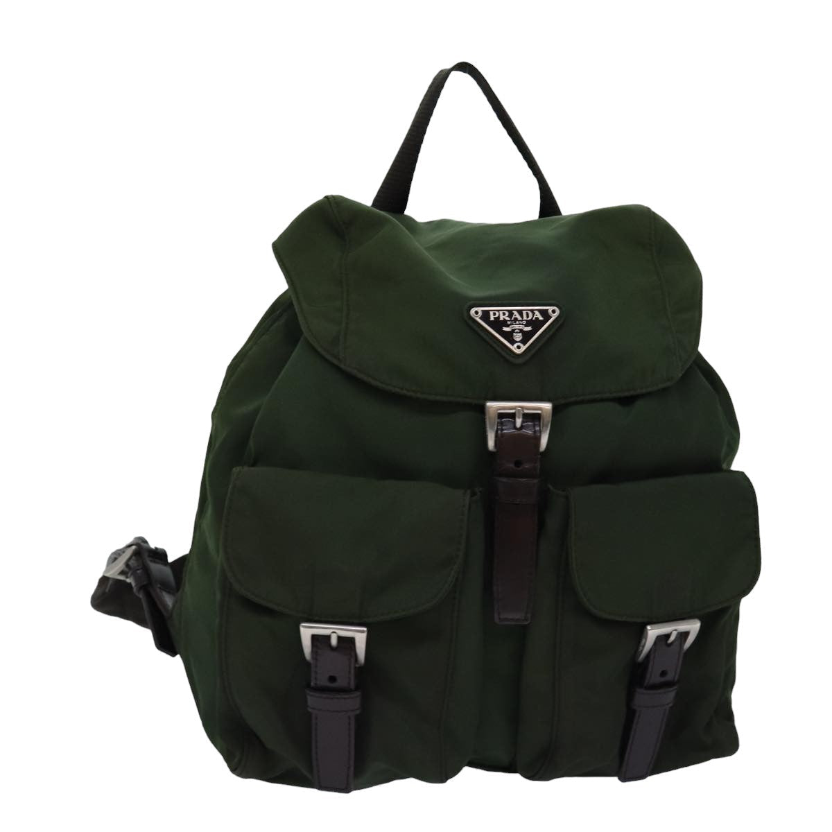 PRADA Backpack Nylon Khaki 76800