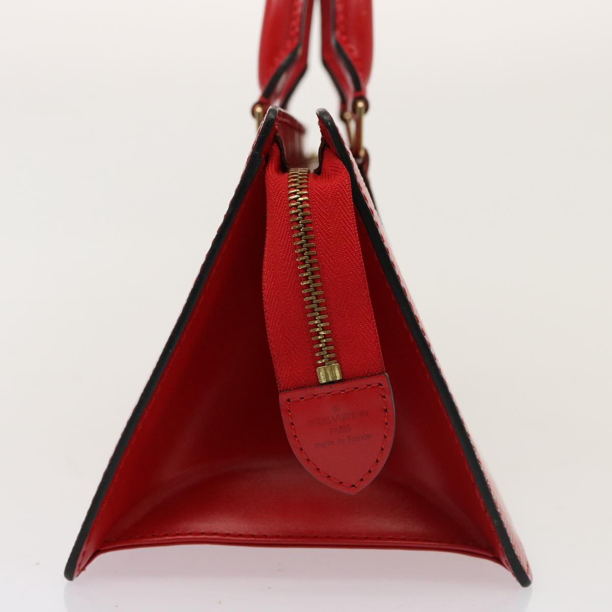 LOUIS VUITTON Epi Sac Triangle Hand Bag Red M52097 LV 76867