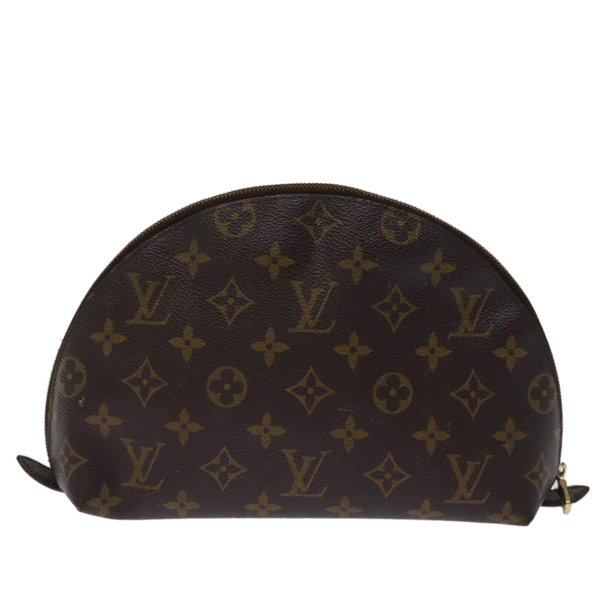 LOUIS VUITTON Monogram Trousse Demi Ronde Cosmetic Pouch M47520 LV 76931