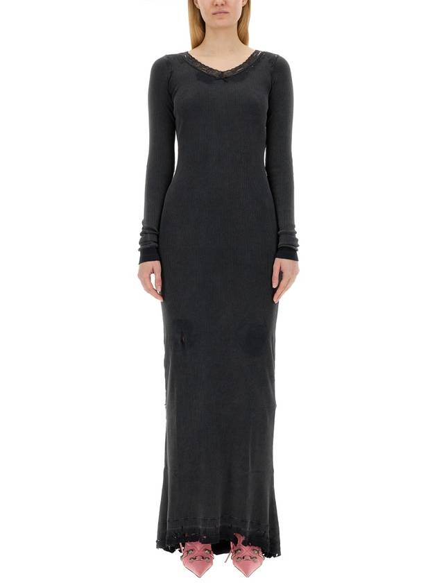 Balenciaga midi dress 791803TQVE1 1055 BLACK