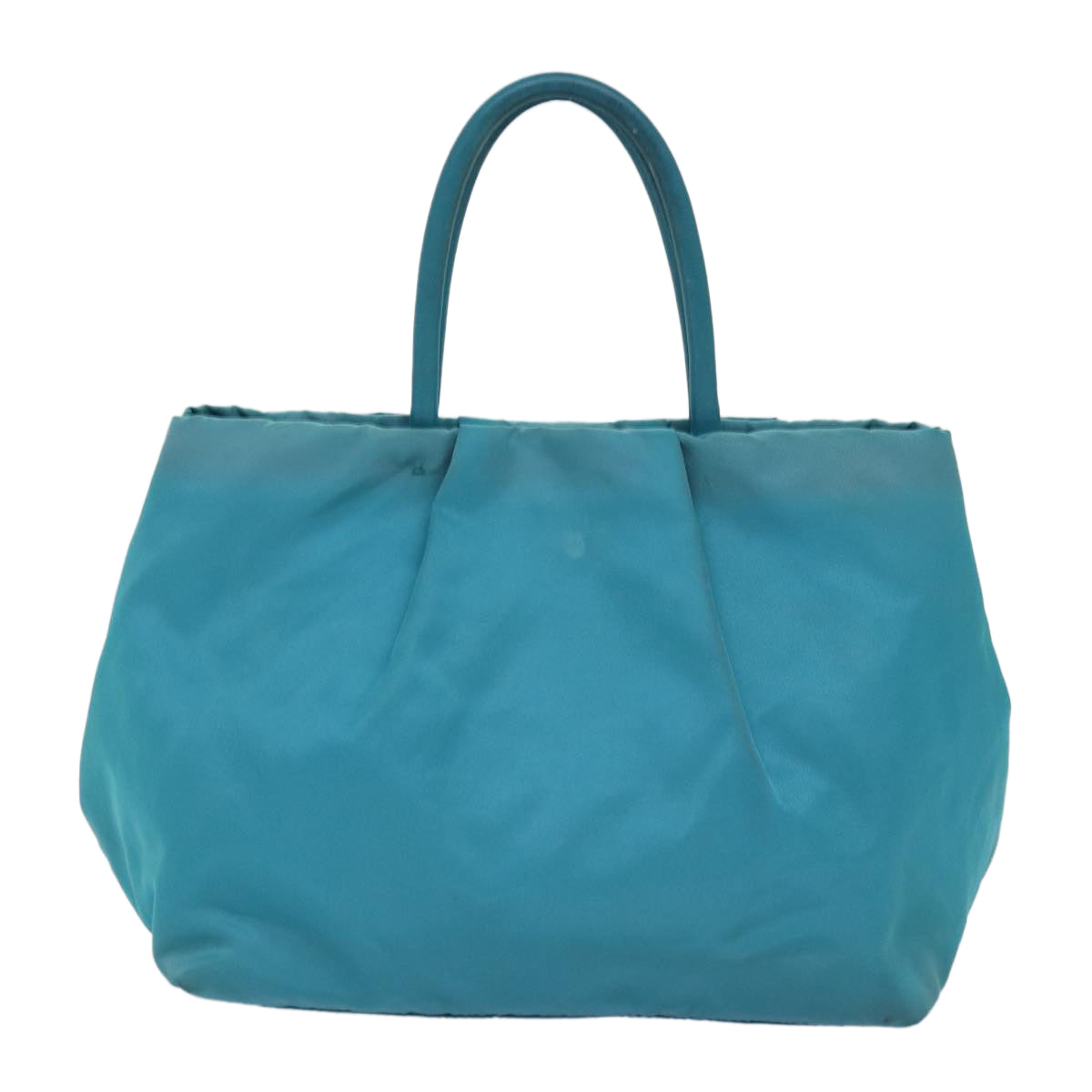 PRADA Hand Bag Nylon Turquoise Blue 76968