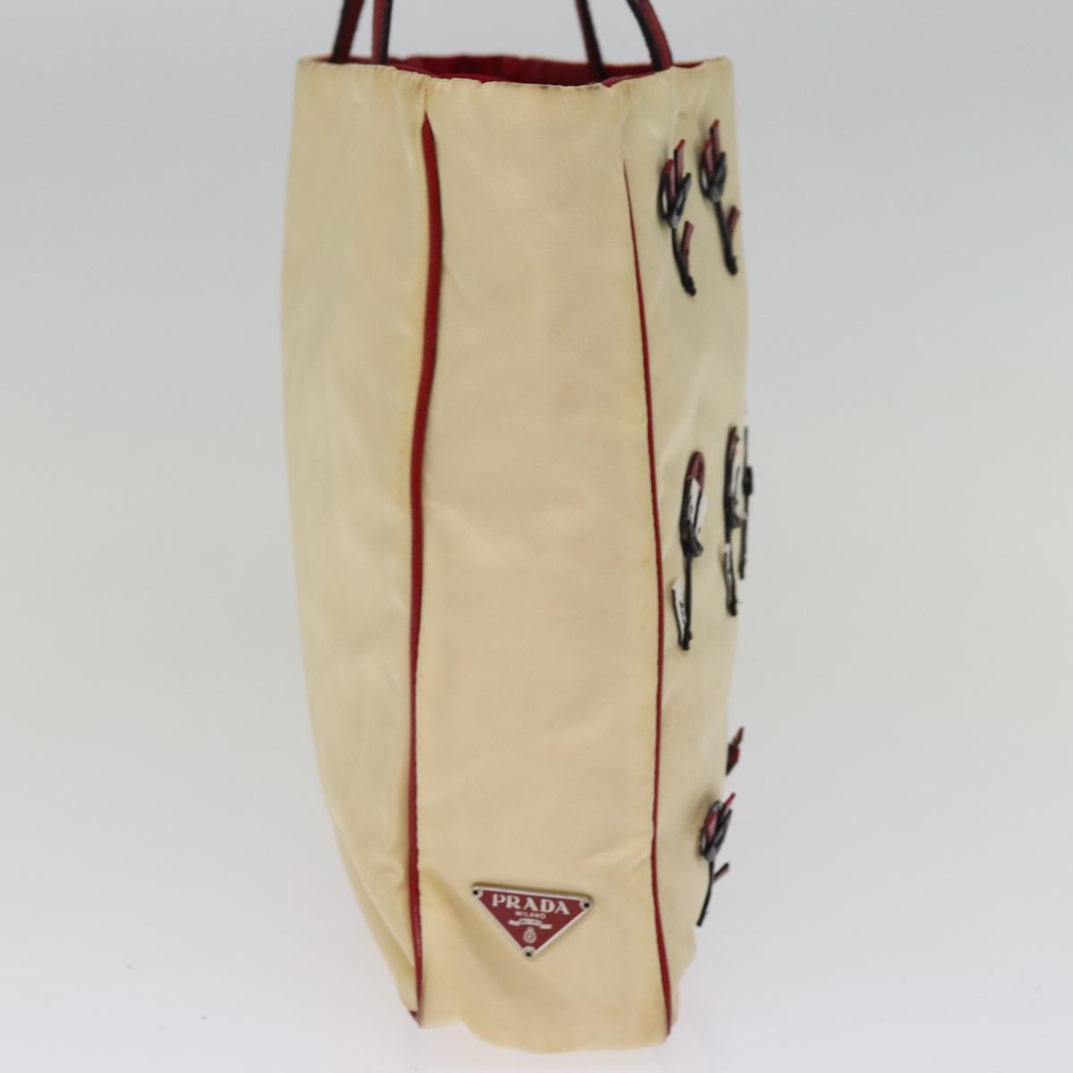 PRADA Tote Bag Nylon Beige 76973