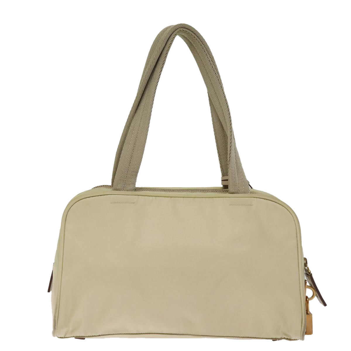 PRADA Hand Bag Nylon Cream 76980
